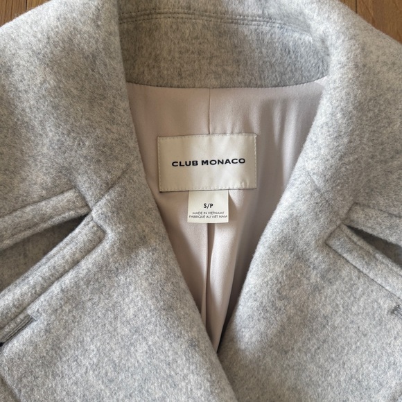 Club Monaco Light Gray Trench Coat - Picture 3 of 4